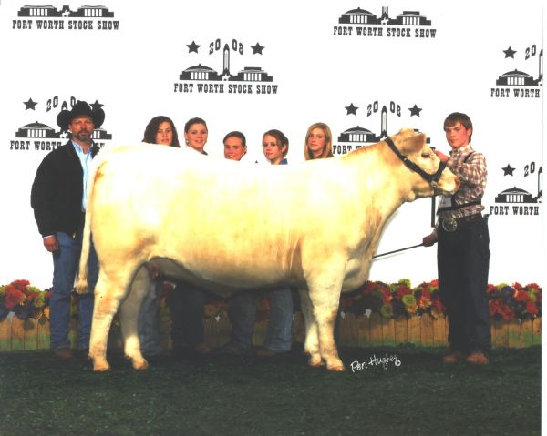 Ag student with award-winning heifer