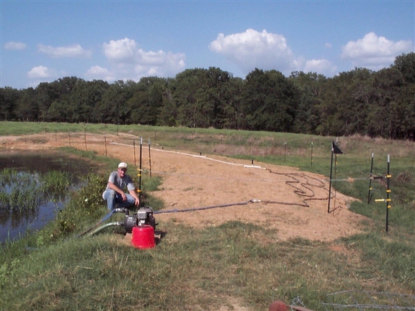 Pumping water from a tank for irrigation Pumping water from a tank for irrigation