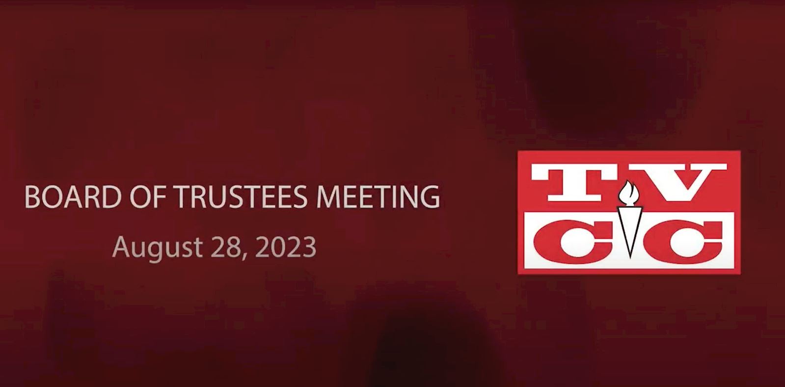 Board of Trustees Meeting , Monday,  August 28, 2023                                                                                        