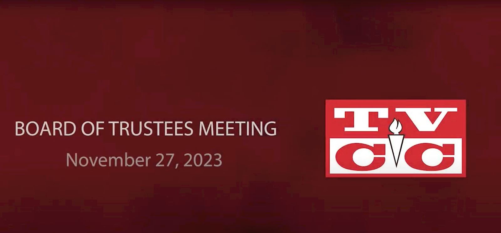 Board of Trustees Meeting , Monday, November 27, 2023                                                                                       