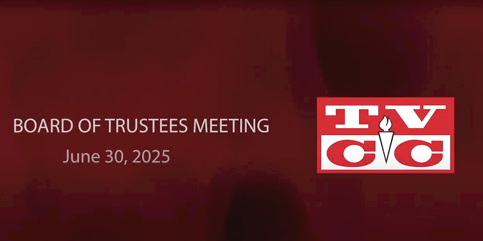 Regular Board of Trustees Meeting , Monday,  June 30, 2025                                                                                  