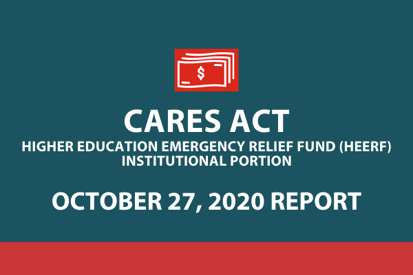 CARES Act Institutional Portion Report October 27                                                                                           
