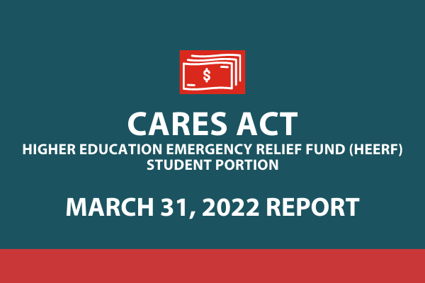 CARES Act March 31 2022 Student Portion Report                                                                                              