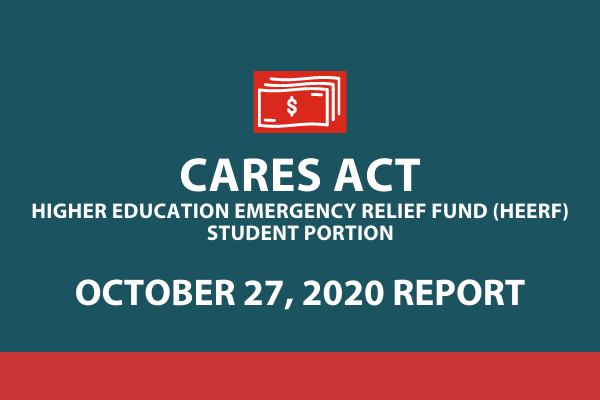 Oct 27 CARES Act Student Portion Update