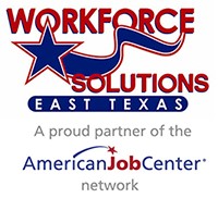 Workforce Solutions of East Texas logo; a partner of the American Job Center Network