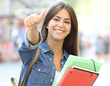 Girl with a calculator