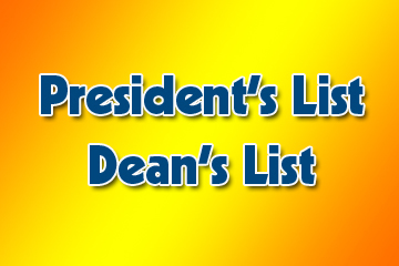Presidents List and Deans List