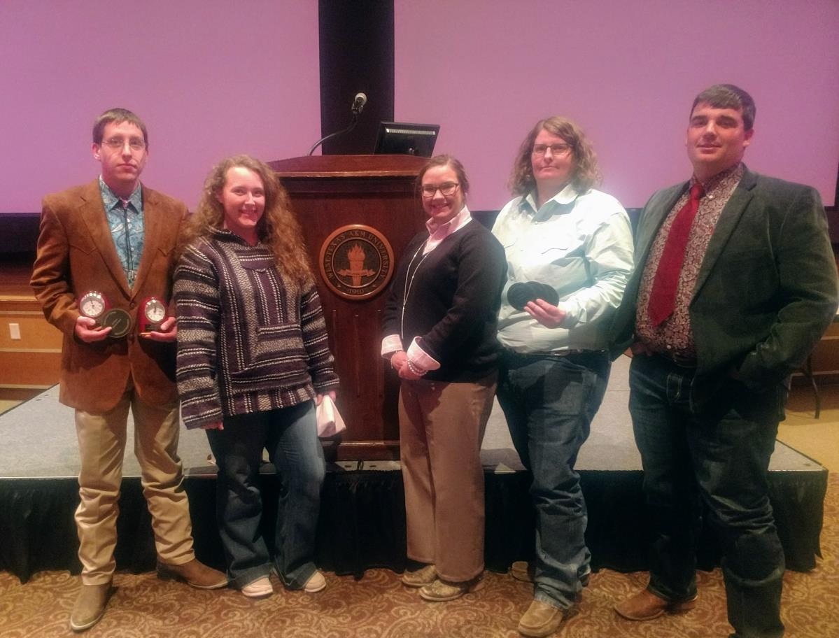 L-R: Jonathan Hairgrove, Bayleigh White, Erica Vanderslice, Tammy Cheshier and Garrett Berry