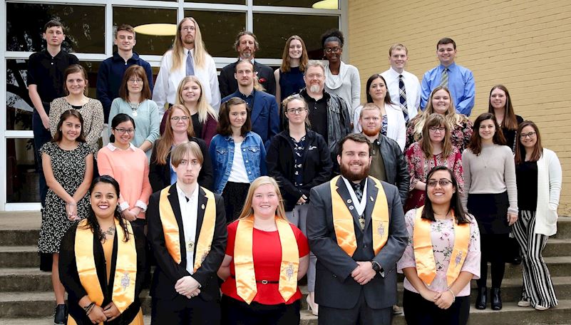 Phi Theta Kappa Inductees and Officers