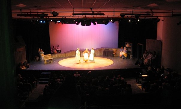 Elevated picture of an auditorium stage