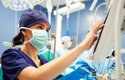 female surgeon in operating room