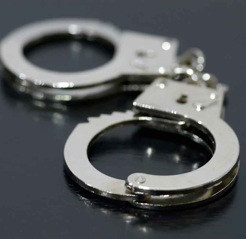Closeup of handcuffs