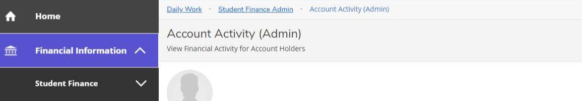 Financial Information page in MyCardinalConnect