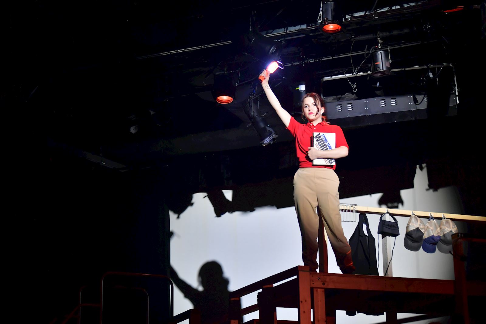 Heidi Davis performs as multiple characters in Working the Muscial                                                                          